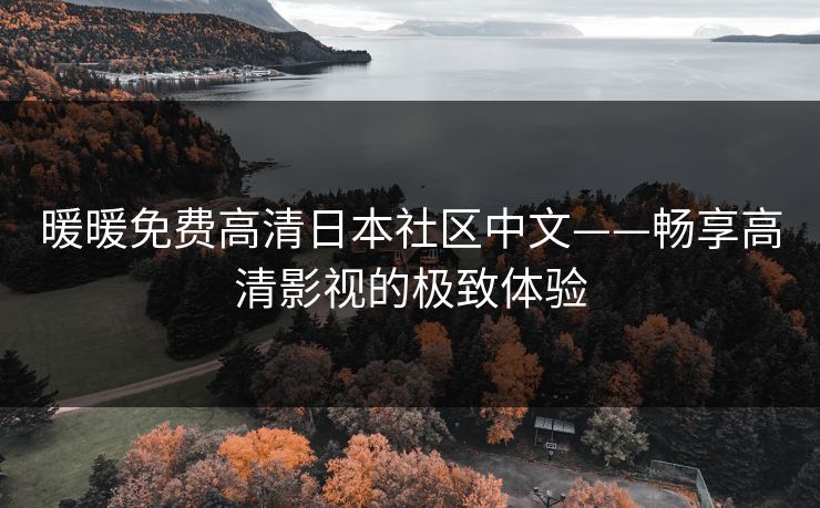 暖暖免费高清日本社区中文——畅享高清影视的极致体验